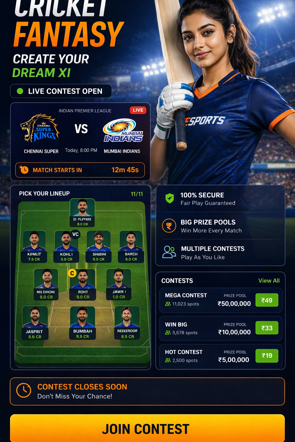 Come APK DL cricket matchday visual