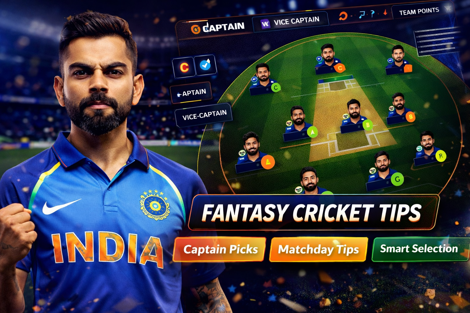 Come APK DL role based fantasy cricket checklist